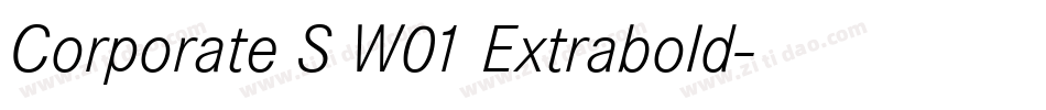 Corporate S W01 Extrabold字体转换
